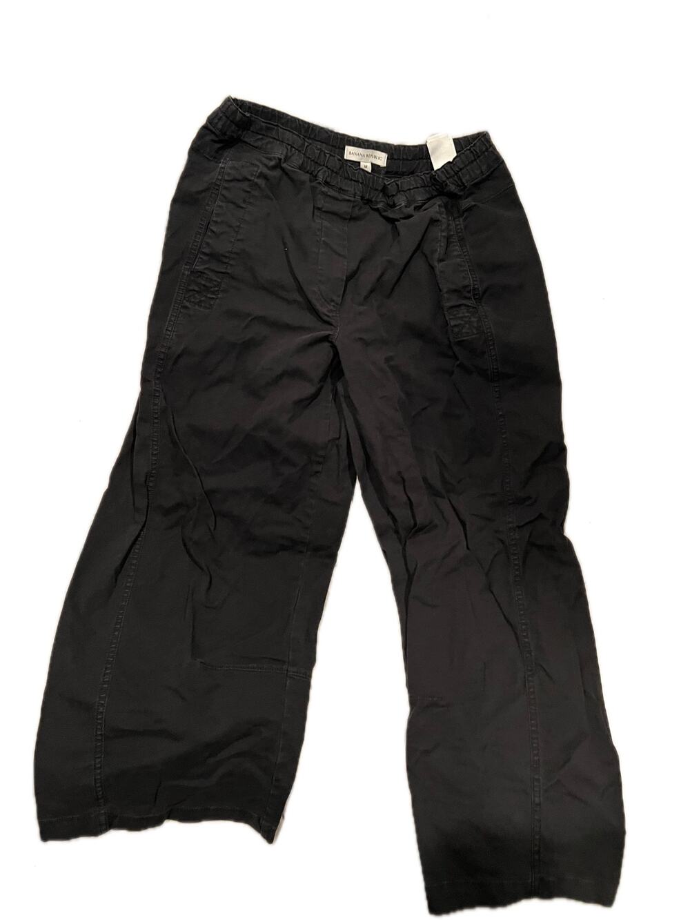 Banana Republic Baggy Wide Leg Black Chino Unisex 30x27